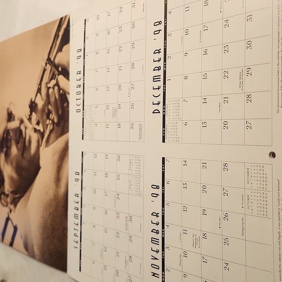 Vintage 1999 Cleo calendar Music And Movie Legends. Unused - Picture 5 of 5
